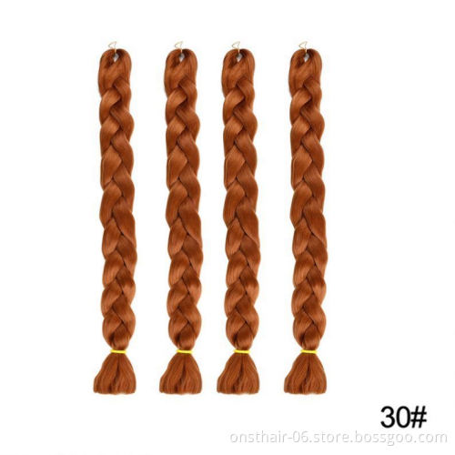 MYZYR Synthetic Braiding Hair Jumbo Braids Crochet Braids Hair Extensions Hairstyles 82 Inch 165g Pure Color ALL Colors >=60%